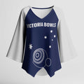 Custom Victoria Bowls Australia Kimono Sleeve Blouse Go Champions Garden State - Aussie Hoodie