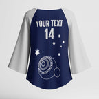 Custom Victoria Bowls Australia Kimono Sleeve Blouse Go Champions Garden State - Aussie Hoodie