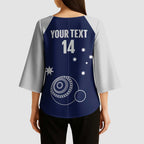 Custom Victoria Bowls Australia Kimono Sleeve Blouse Go Champions Garden State - Aussie Hoodie