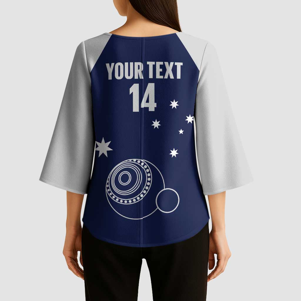Custom Victoria Bowls Australia Kimono Sleeve Blouse Go Champions Garden State - Aussie Hoodie