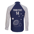 Custom Victoria Bowls Australia Long Sleeve Button Shirt Go Champions Garden State - Aussie Hoodie