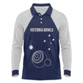 Custom Victoria Bowls Australia Long Sleeve Polo Shirt Go Champions Garden State - Aussie Hoodie