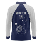 Custom Victoria Bowls Australia Long Sleeve Polo Shirt Go Champions Garden State - Aussie Hoodie