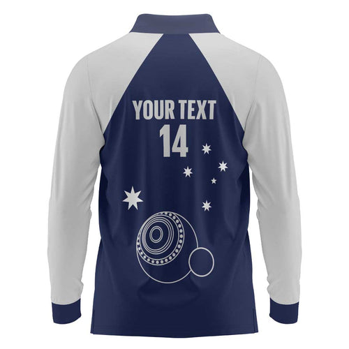 Custom Victoria Bowls Australia Long Sleeve Polo Shirt Go Champions Garden State - Aussie Hoodie