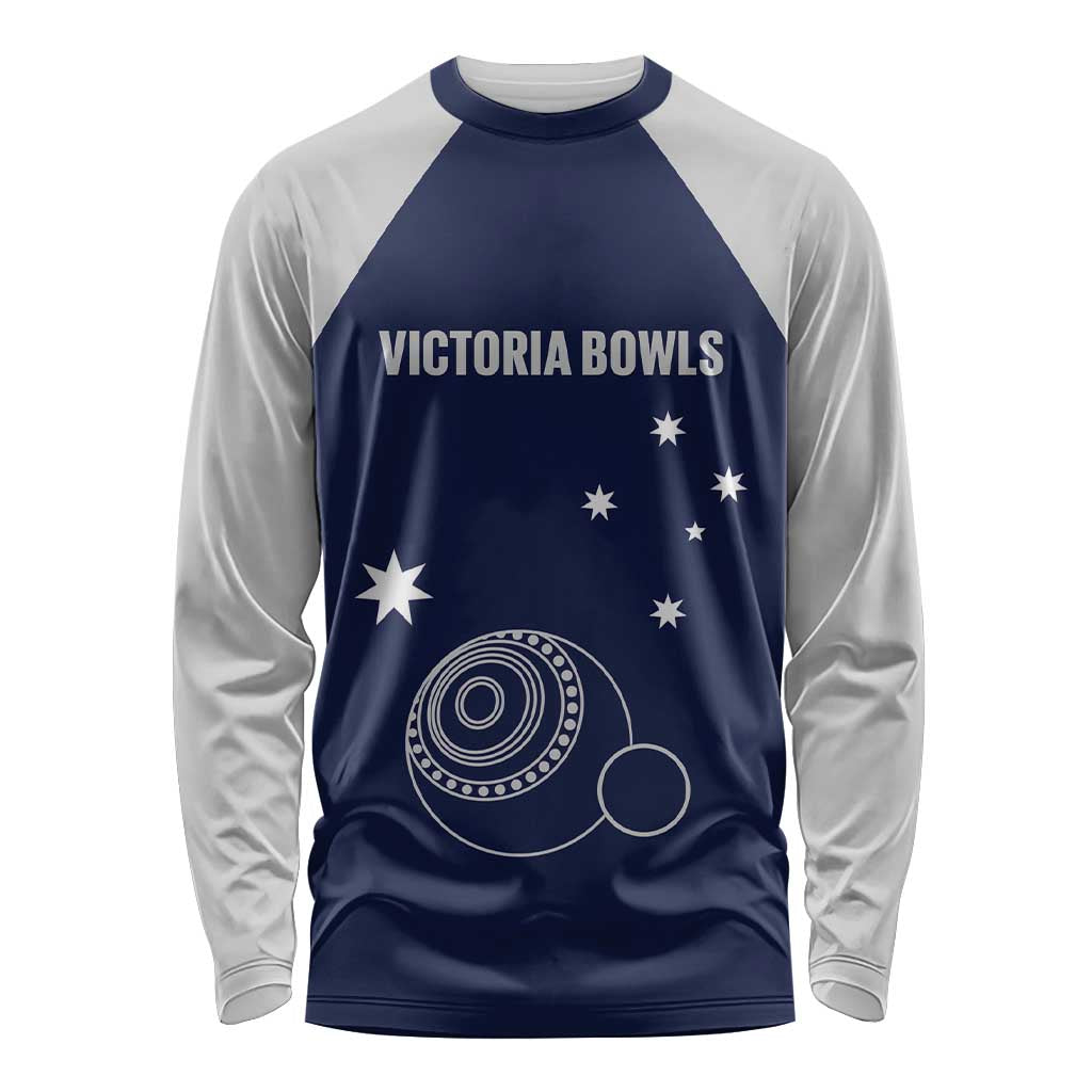 Custom Victoria Bowls Australia Long Sleeve Shirt Go Champions Garden State - Aussie Hoodie