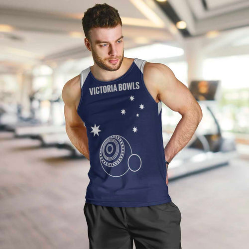 Custom Victoria Bowls Australia Men Tank Top Go Champions Garden State - Aussie Hoodie
