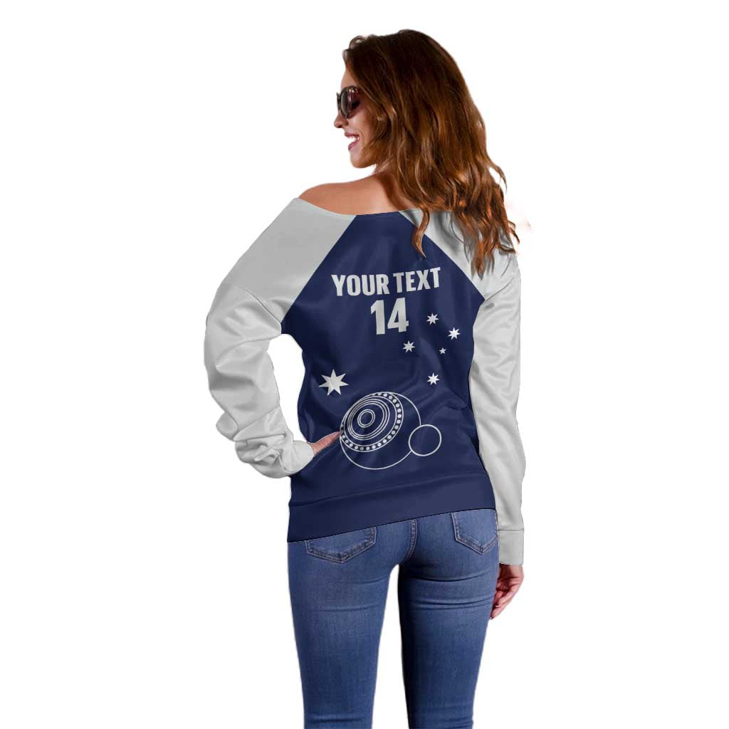 Custom Victoria Bowls Australia Off Shoulder Sweater Go Champions Garden State - Aussie Hoodie