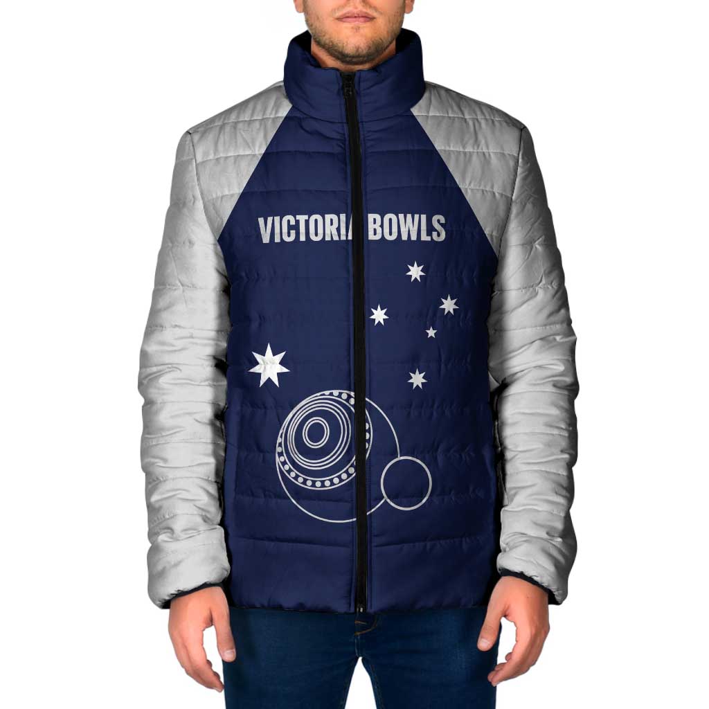 Custom Victoria Bowls Australia Padded Jacket Go Champions Garden State - Aussie Hoodie