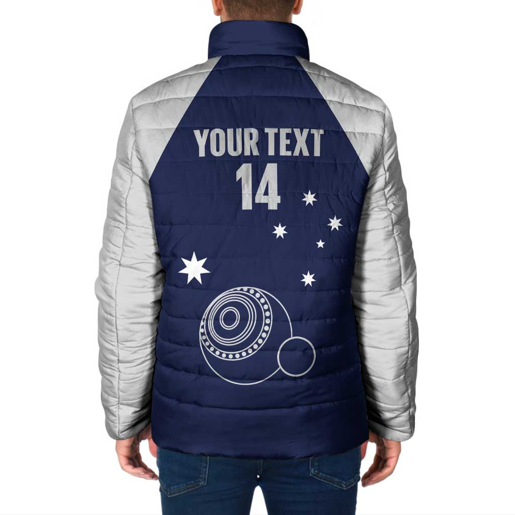 Custom Victoria Bowls Australia Padded Jacket Go Champions Garden State - Aussie Hoodie