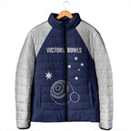 Custom Victoria Bowls Australia Padded Jacket Go Champions Garden State - Aussie Hoodie