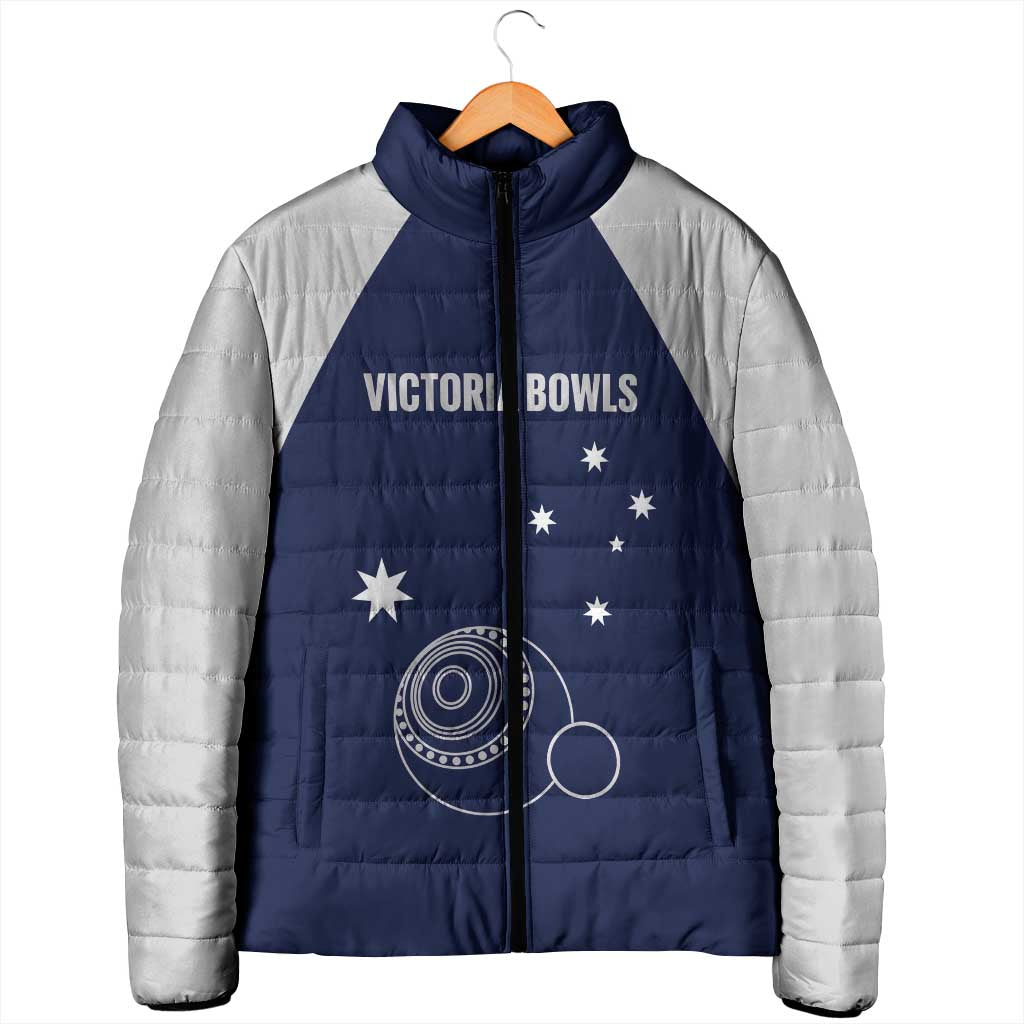 Custom Victoria Bowls Australia Padded Jacket Go Champions Garden State - Aussie Hoodie