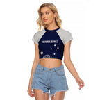 Custom Victoria Bowls Australia Raglan Cropped T Shirt Go Champions Garden State - Aussie Hoodie