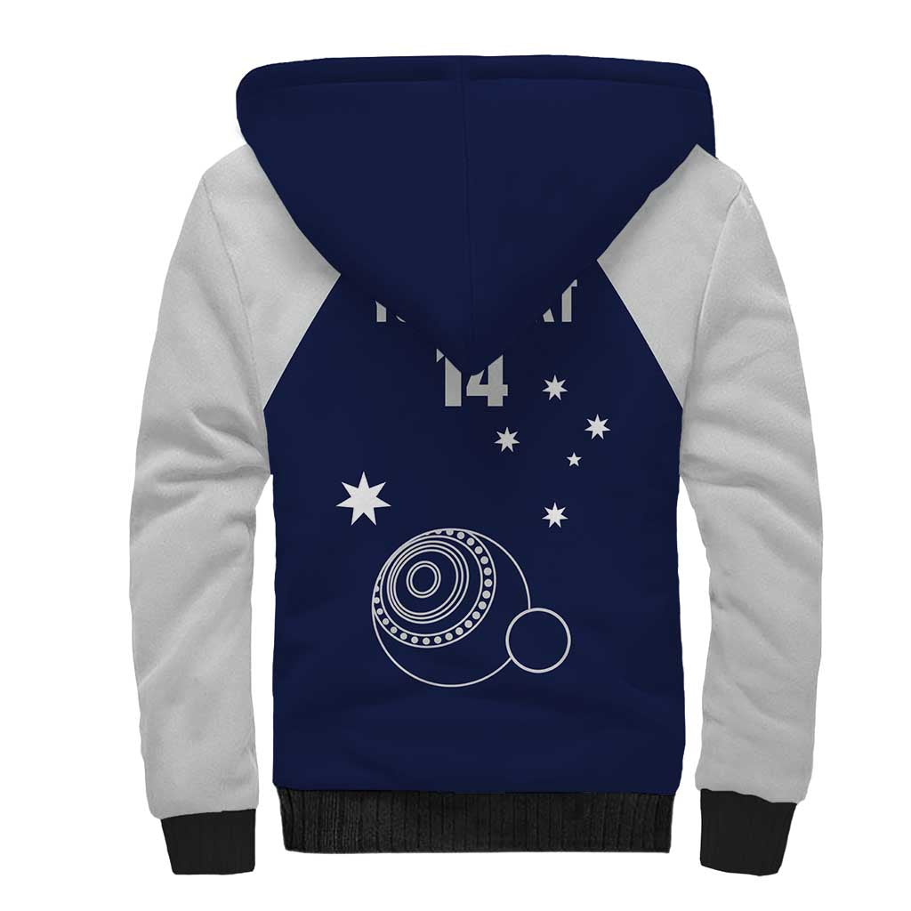 Custom Victoria Bowls Australia Sherpa Hoodie Go Champions Garden State - Aussie Hoodie