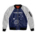 Custom Victoria Bowls Australia Sleeve Zip Bomber Jacket Go Champions Garden State - Aussie Hoodie