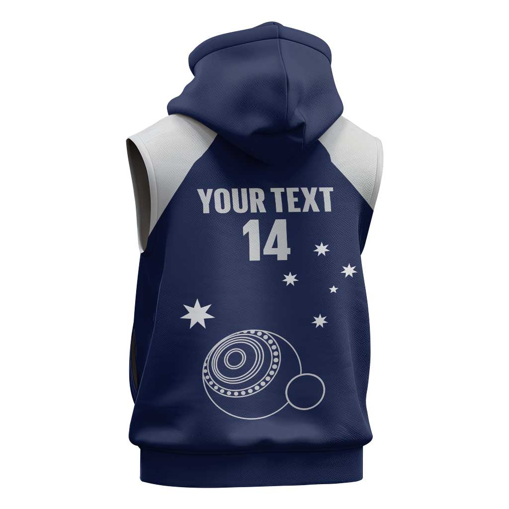 Custom Victoria Bowls Australia Sleeveless Hoodie Go Champions Garden State - Aussie Hoodie