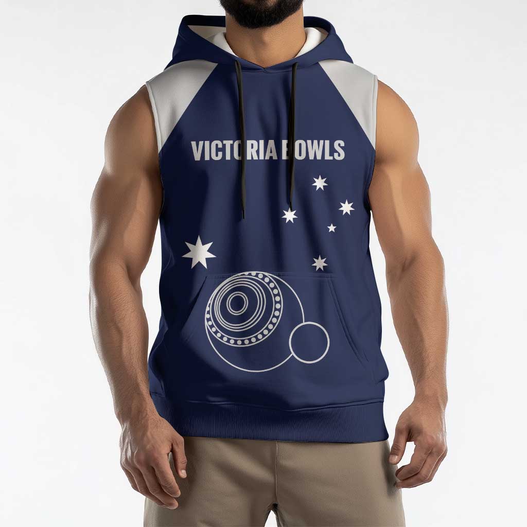 Custom Victoria Bowls Australia Sleeveless Hoodie Go Champions Garden State - Aussie Hoodie