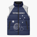 Custom Victoria Bowls Australia Sleeveless Puffer Jacket Go Champions Garden State - Aussie Hoodie