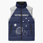 Custom Victoria Bowls Australia Sleeveless Puffer Jacket Go Champions Garden State - Aussie Hoodie