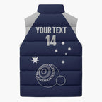 Custom Victoria Bowls Australia Sleeveless Puffer Jacket Go Champions Garden State - Aussie Hoodie
