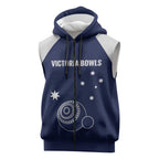 Custom Victoria Bowls Australia Sleeveless Zip Hoodie Go Champions Garden State LT14