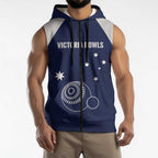 Custom Victoria Bowls Australia Sleeveless Zip Hoodie Go Champions Garden State LT14