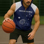 Custom Victoria Bowls Australia Sleeveless Zip Hoodie Go Champions Garden State LT14