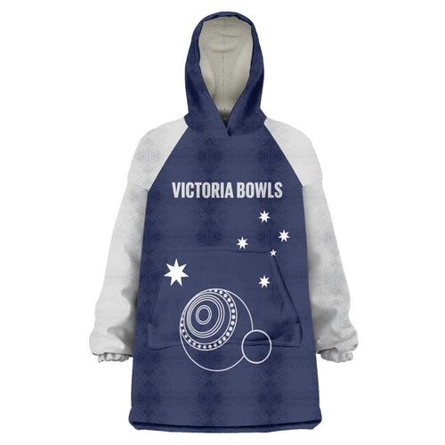 Custom Victoria Bowls Australia Wearable Blanket Hoodie Go Champions Garden State - Aussie Hoodie