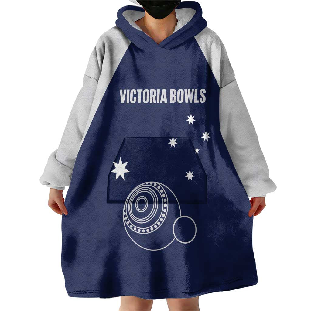 Custom Victoria Bowls Australia Wearable Blanket Hoodie Go Champions Garden State - Aussie Hoodie