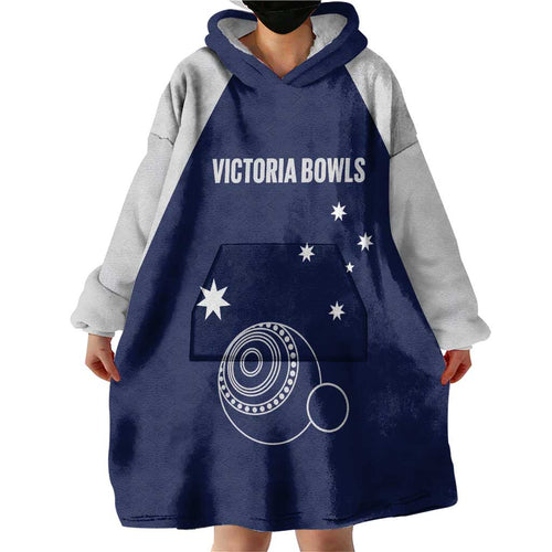 Custom Victoria Bowls Australia Wearable Blanket Hoodie Go Champions Garden State - Aussie Hoodie