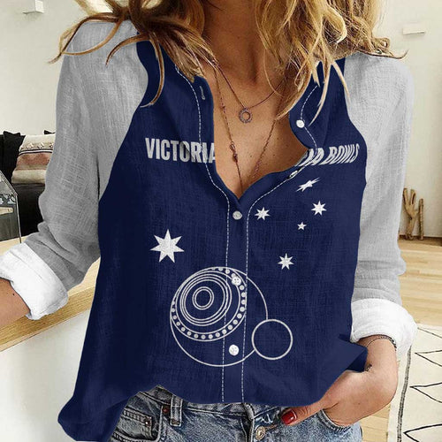 Custom Victoria Bowls Australia Women Casual Shirt Go Champions Garden State - Aussie Hoodie