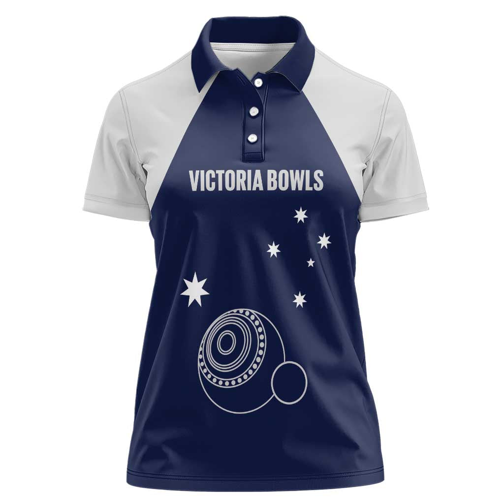 Custom Victoria Bowls Australia Women Polo Shirt Go Champions Garden State - Aussie Hoodie