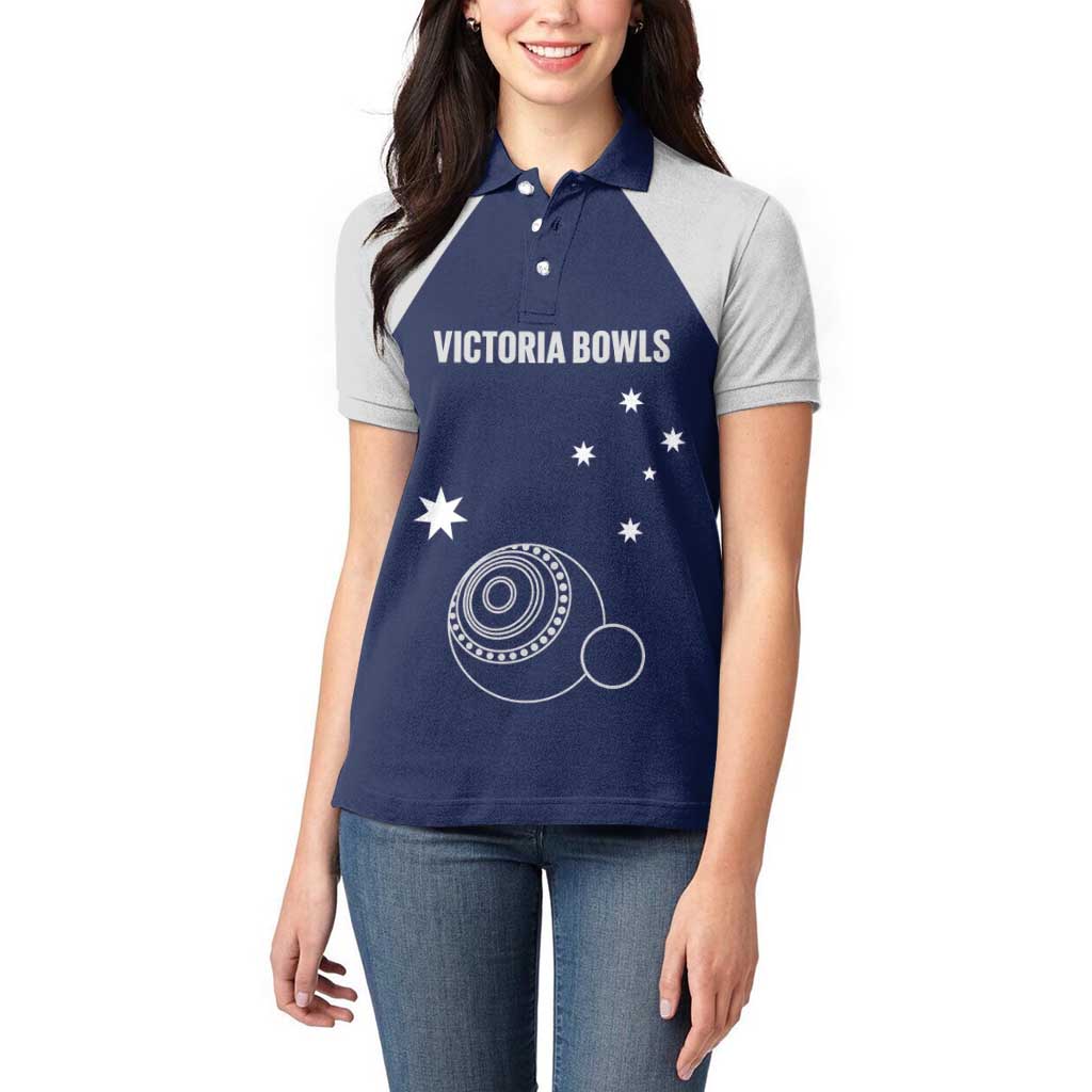 Custom Victoria Bowls Australia Women Polo Shirt Go Champions Garden State - Aussie Hoodie