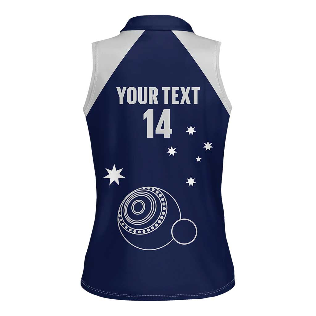 Custom Victoria Bowls Australia Women Sleeveless Polo Shirt Go Champions Garden State - Aussie Hoodie