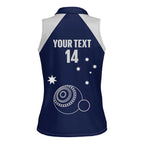 Custom Victoria Bowls Australia Women Sleeveless Polo Shirt Go Champions Garden State - Aussie Hoodie