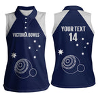 Custom Victoria Bowls Australia Women Sleeveless Polo Shirt Go Champions Garden State - Aussie Hoodie