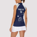 Custom Victoria Bowls Australia Women Sleeveless Polo Shirt Go Champions Garden State - Aussie Hoodie