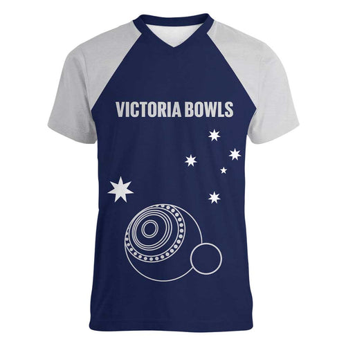 Custom Victoria Bowls Australia Women V-Neck T-Shirt Go Champions Garden State - Aussie Hoodie