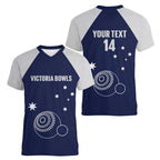 Custom Victoria Bowls Australia Women V-Neck T-Shirt Go Champions Garden State - Aussie Hoodie