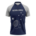 Custom Victoria Bowls Australia Zipper Polo Shirt Go Champions Garden State - Aussie Hoodie