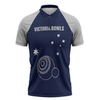 Custom Victoria Bowls Australia Zipper Polo Shirt Go Champions Garden State - Aussie Hoodie