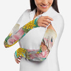 Personalised Pink Galah Australia Day Arm Sleeves Aussie Sydney Opera House Watercolor Stylized - Aussie Hoodie