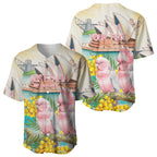 Personalised Pink Galah Australia Day Baseball Jersey Aussie Sydney Opera House Watercolor Stylized - Aussie Hoodie