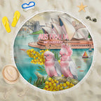 Pink Galah Australia Day Beach Blanket Aussie Sydney Opera House Watercolor Stylized - Aussie Hoodie