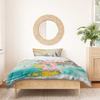 Pink Galah Australia Day Bedding Set Aussie Sydney Opera House Watercolor Stylized - Aussie Hoodie