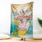 Pink Galah Australia Day Blanket Aussie Sydney Opera House Watercolor Stylized - Aussie Hoodie