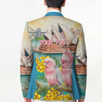 Personalised Pink Galah Australia Day Blazer Aussie Sydney Opera House Watercolor Stylized - Aussie Hoodie