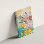 Pink Galah Australia Day Canvas Wall Art Aussie Sydney Opera House Watercolor Stylized - Aussie Hoodie