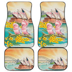 Personalised Pink Galah Australia Day Car Mats Aussie Sydney Opera House Watercolor Stylized - Aussie Hoodie