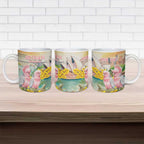 Personalised Pink Galah Australia Day Ceramic Mug Aussie Sydney Opera House Watercolor Stylized - Aussie Hoodie