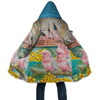 Personalised Pink Galah Australia Day Cloak Aussie Sydney Opera House Watercolor Stylized - Aussie Hoodie